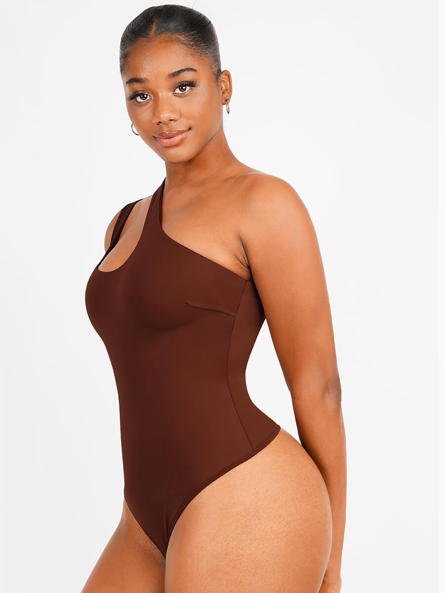 [USA Warehouse] Wholesale One-shoulder Cut Out Shapewear Bodysuit